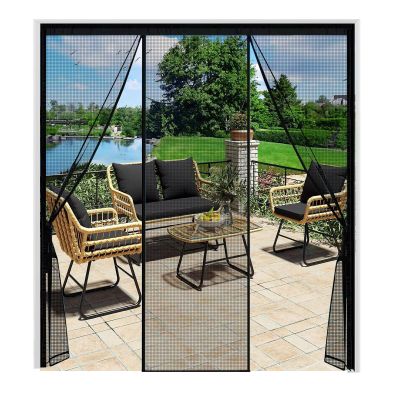 Magnetic Insect Screen Door Curtain, 200 x 280 cm, Black