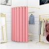 Freestanding C-Type Metal Fitting Room with Curtain view 2