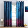 Blackout Curtains Mysterious Forest Flowers Vintage, H 214 × W 91.5 cm, 2-Pack, Blue view 1