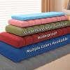 VisLarsc Custom Indoor Window Seat Cushion, Waterproof Non-Slip Velvet Bench Pad, Yellow, 60 × 45 cm view 1