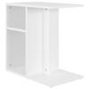Lauuoeriau Side Table, White, 50 x 30 x 50 cm, Engineered Wood view 2