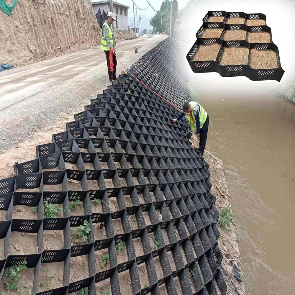 Gravel Grid Ground Stabilization Geocell for Slopes and Driveways, 5 m