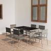LXYZWRW 7-Piece Polyrattan Garden Furniture Set, Anthracite & Gray view 1