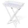 Lauuoeriau Tables, Accent Tables, Side Tables, Side Table with Tray, White view 2