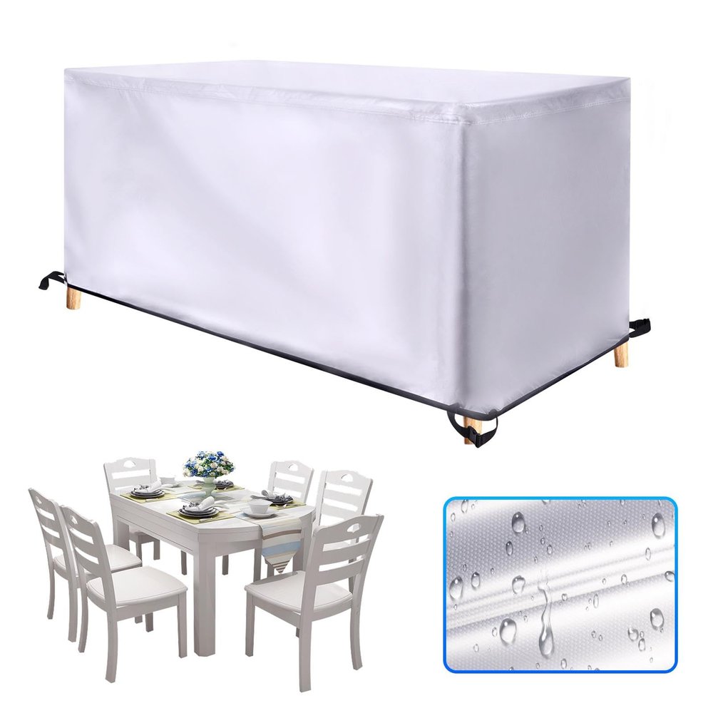 KADING Patio Furniture Cover, 190 x 180 x 60 cm, 420D Oxford Fabric, Waterproof UV-Resistant Cover for Rectangular Furniture Sets