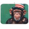 Heat-Resistant Gorilla Portrait Dish Drying Mat, Absorbent Microfiber, 41 x 46 cm view 1