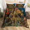 YZQGLHP Butterflyfish Bedding Set 155 x 220 cm, Coral Duvet Cover with Black Lining and 2 Pillowcases, Soft Microfiber, 3-Piece Set with Zippers view 2