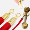 Blue Twisted Crowd-Control Rope with Polished Snap Hooks, 1.5 m, 3.2 cm Diameter view 2