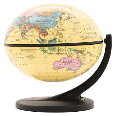 Antique Political Table Globe with Single-Swivel Base