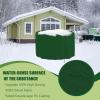 ZYXYMY Round Outdoor Garden Furniture Cover, 190 x 45 cm, 420D Oxford Fabric, Winter-Ready, Tear-Resistant, Windproof, Green view 4