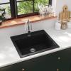 Iiaky Granite Single-Bowl Kitchen Sink, Black - 142954 view 1