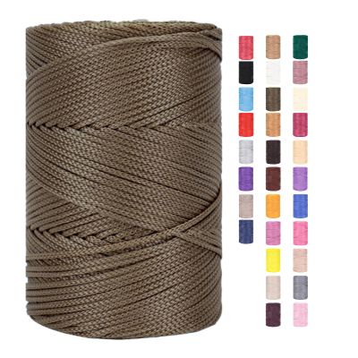 Macrame Cord 3 mm x 225 m, Cotton-Polyester Yarn for Crochet, Bags and Baskets (26.1 pcs.)