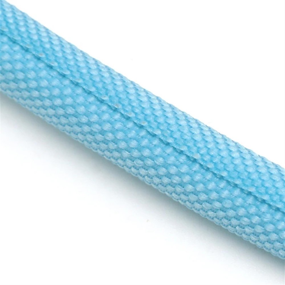 Self-Closing Expandable Braided PET Cable Sleeve, 30 mm x 5 m, Sky Blue