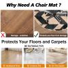 Round Chair Mat for Hardwood Floors and Carpet, 100 cm view 3