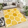 3D-Printed Abstract Geometric Checked Stripe Rug for Bedroom, Kids' Room, and Playroom, Flannel Memory Foam, Non-Slip view 2