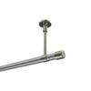 INTERDECO 20 mm Single-Track Curtain Rod, Silver Gray/Stainless-Steel Look, 600 cm view 1