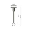 INTERDECO 20 mm Single-Track Curtain Rod, Silver Gray/Stainless-Steel Look, 600 cm view 2