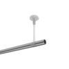 INTERDECO 20 mm Single-Track Curtain Rod, Silver Gray/Stainless-Steel Look, 600 cm view 3