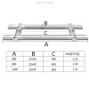 MISTRARA Adjustable Stainless Steel Handle, Replacement Shower Door Handle, 800 mm view 3