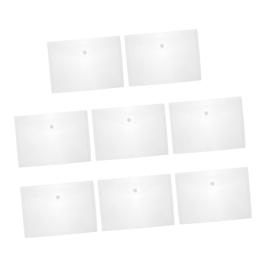 VILLCASE A4 Document Envelopes, 40-Pack, Plastic Snap-Button Folders, Portable and Water-Resistant