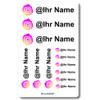12 White Personalized Insta Stickers – Custom Logos and Text | Waterproof, Transparent, Kiss-Cut | Social Media Stickers view 1