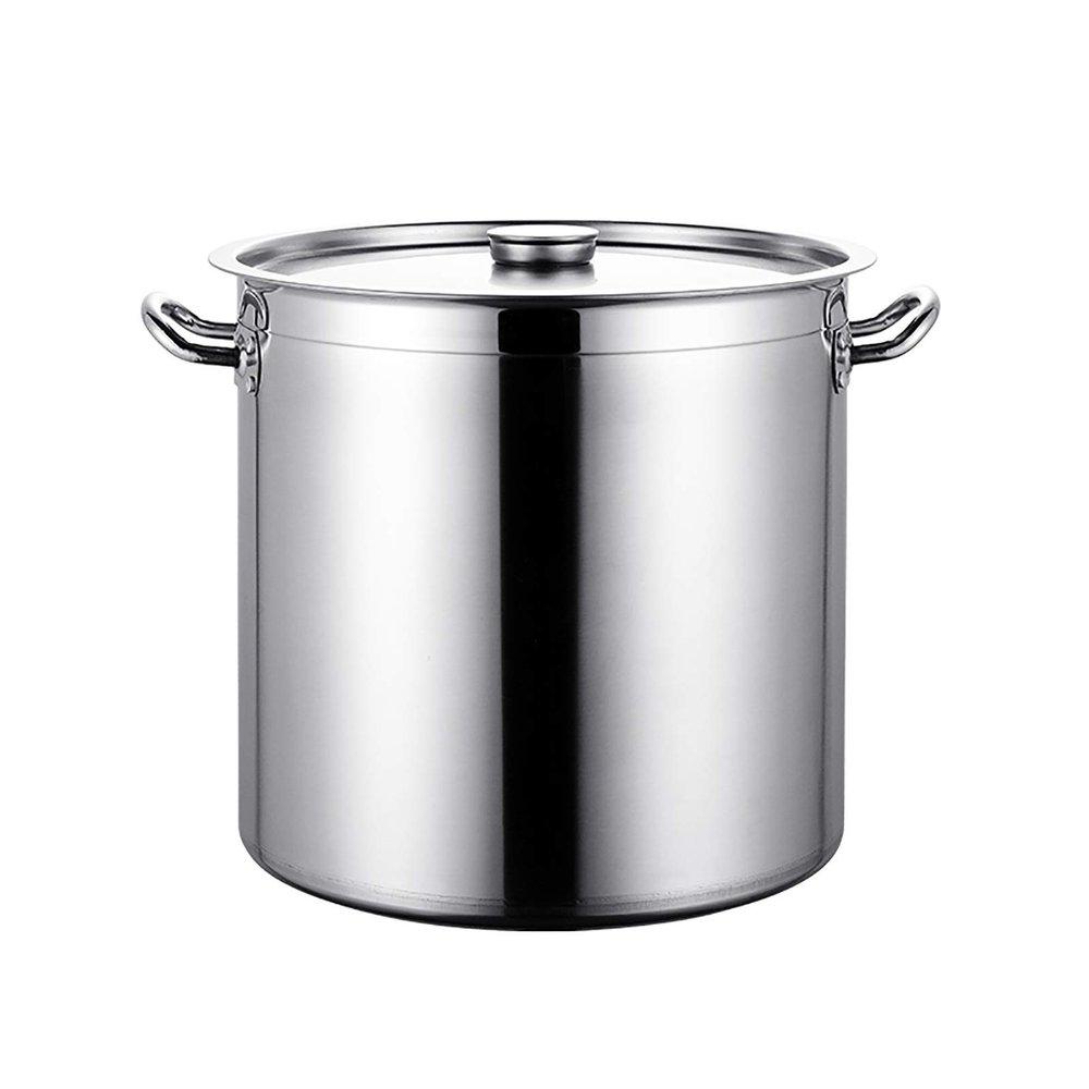 WJFTODAY Stainless Steel Stockpot with Lid, Large Soup Pot, 5 Sizes, Silver