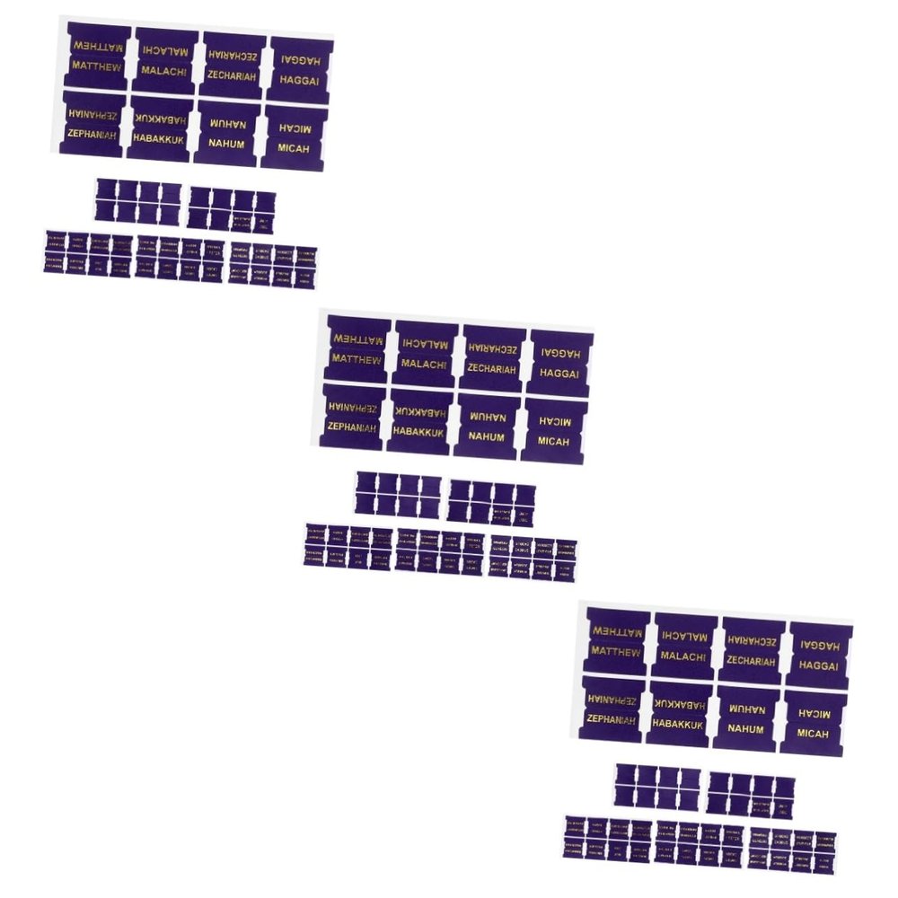 NUOBESTY 3 Sets of PU Bible Study Index Tabs, Blank Stickers for Study Bibles