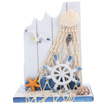 CAXUSD Nautical Wooden Pen Holder for Desk and Office
