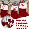 Embroidered Christmas Stocking with Letter Z, 19 x 14 cm view 2
