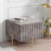 Modern Shoe Bench with Cushion and Storage view 2