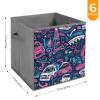 LFDSPYJE Foldable Storage Bins, 6-Pack, Scribble and Drawing Pattern view 2