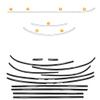 Exterior Window Weatherstripping for Mini Cooper R60 2010–2016, Chrome-Black Side Molding view 3
