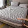 Homxi Fitted Sheet, Elastic, 120 x 200 cm, Solid Light Gray with Diamond Pattern view 1