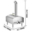 12" Portable Wood-Fired Stainless Steel Pizza Oven for Outdoor Cooking view 2