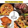 12" Portable Wood-Fired Stainless Steel Pizza Oven for Outdoor Cooking view 3