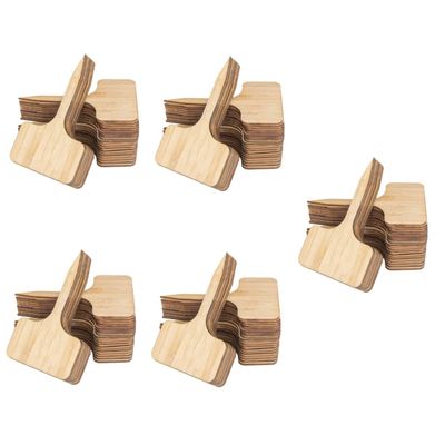 Supvox 5 Sets Wooden Plant Labels, Garden Markers, 30 Pieces Each