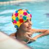 Medifier Vintage Floral Swim Cap with Rhinestone Accents for Women and Girls view 4