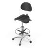 Height-Adjustable Saddle Rolling Stool for Dental, Medical, Hospital, Laboratory, Salon, Office, and Home Use view 1