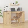 Brombel Desk with Cabinet, Sonoma Oak, Engineered Wood view 1