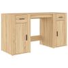 Brombel Desk with Cabinet, Sonoma Oak, Engineered Wood view 2