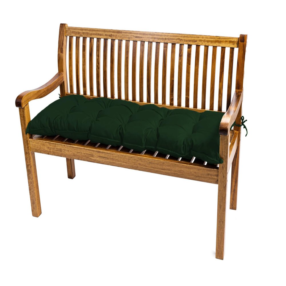 TexDeko Outdoor Garden Bench Cushion 140 x 50 x 8 cm, Dark Green