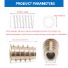 PAXLBF M6 Threaded Insert Nuts for Wood, 50 Pieces view 2