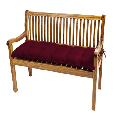 TexDeko Outdoor Garden Bench Cushion 110 x 50 x 8 cm, Bordeaux