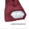 TexDeko Outdoor Garden Bench Cushion 110 x 50 x 8 cm, Bordeaux view 4