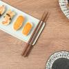 UPTALY 6 Pairs Black Walnut Wood Chopsticks, 3 Long + 3 Short view 3