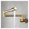 IUokLU Brass Pot Filler Faucet, 360° Swivel and Foldable, Wall-Mounted Cold-Water Faucet view 1