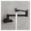 IUokLU Brass Pot Filler Faucet, 360° Swivel and Foldable, Wall-Mounted Cold-Water Faucet view 2