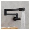 IUokLU Brass Pot Filler Faucet, 360° Swivel and Foldable, Wall-Mounted Cold-Water Faucet view 3