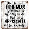 3D Wall Tavern Sign with “It's The Friends We Meet Alone The Way,” Rockets, Wall Sign, Country House, Farmhouse, Aluminum Sign, Personalized Name Sign, Solid, Classic, Horror for Baby view 1