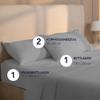 Dreamzie 4-Piece Bedding Set 150 x 200 cm, Microfiber, Light Gray view 2